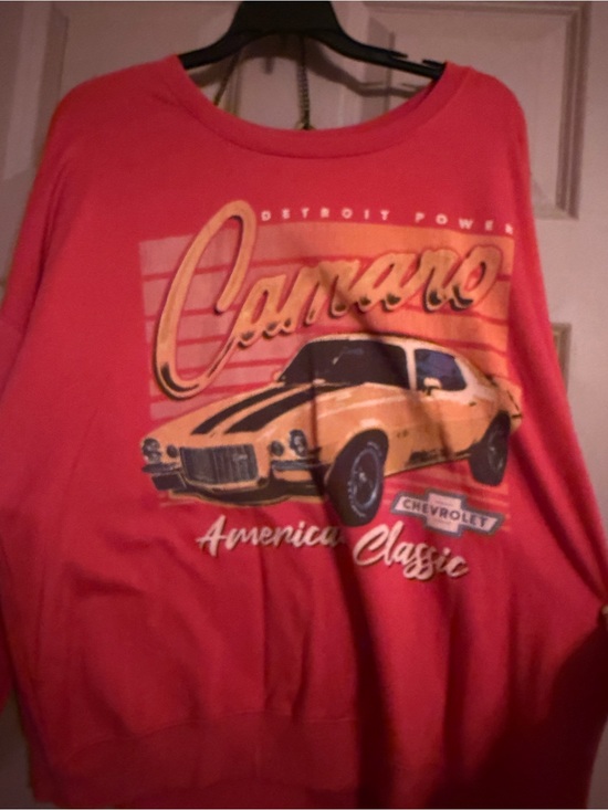 Tops - Red Camaro Graphic Pullover Sweatshirt
